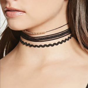 Forever 21 spiral nd beaded choker set